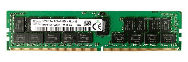 Memory RAM 1x 32GB Hynix ECC REGISTERED DDR4 2Rx4 2666MHZ PC4-21300 RDIMM | HMA84GR7DJR4N-VK