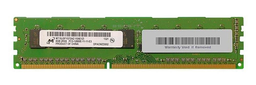 Memory RAM 1x 4GB Micron ECC UNBUFFERED DDR3  1600MHz PC3-12800 UDIMM | MT9KSF51272AZ-1G6