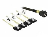 Delock Cable (83393) Mini SAS HD SFF-8643 | 4 x SATA 7 Pin, 1m.| 83393